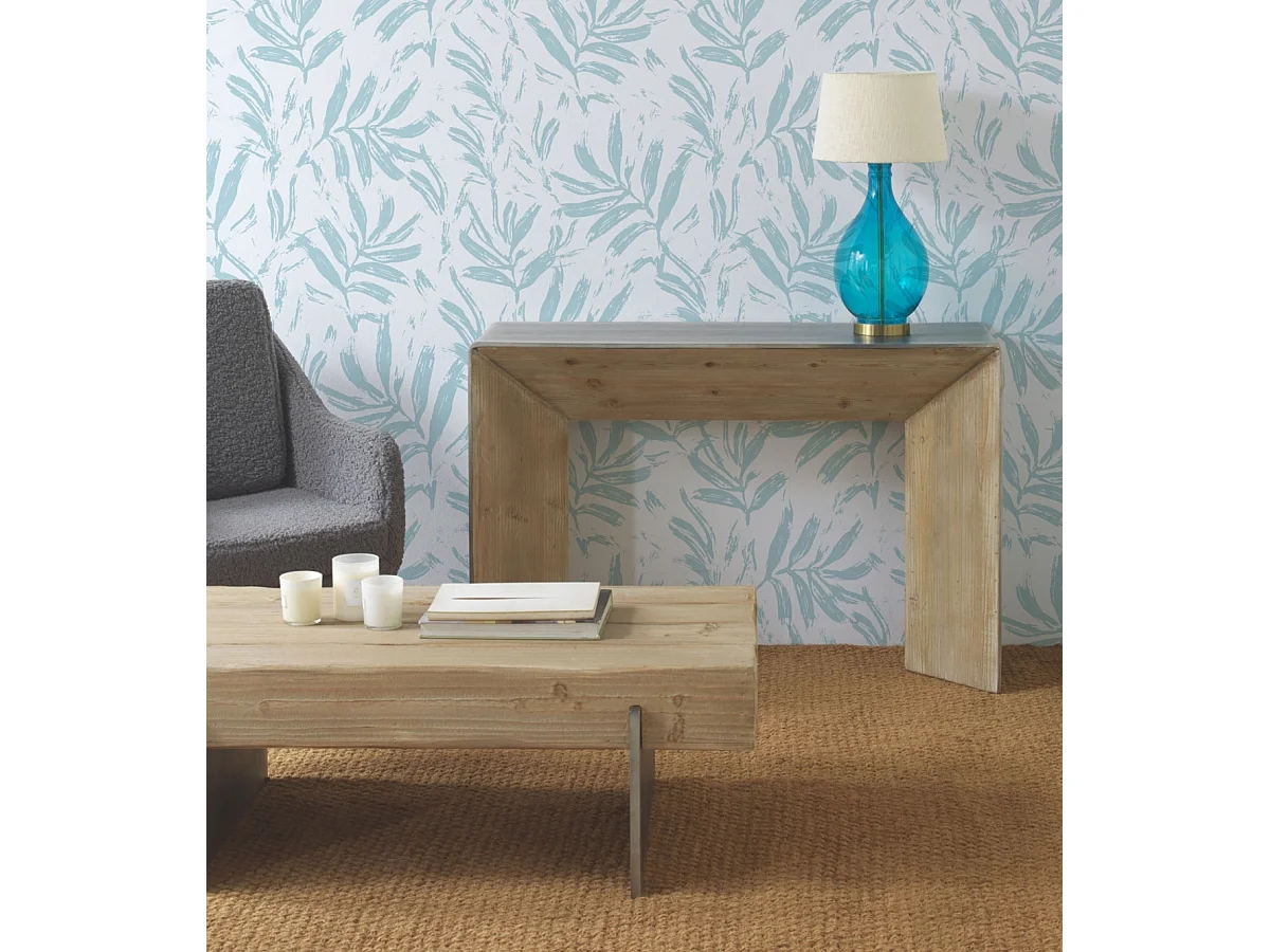 Konsolentisch mit Metallic-Lackierung und Tannenfurnier innen