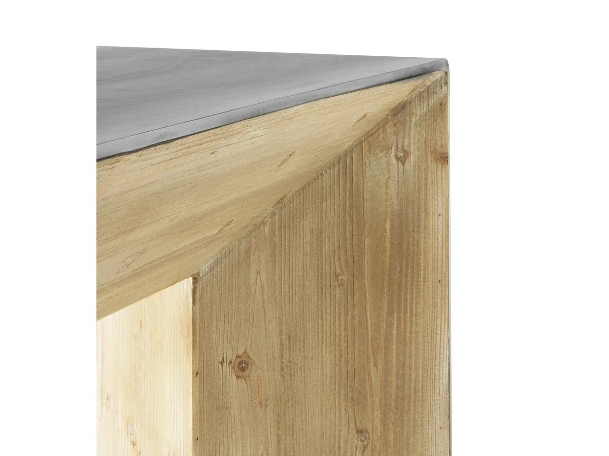 Console laccata in colore metallizzato .