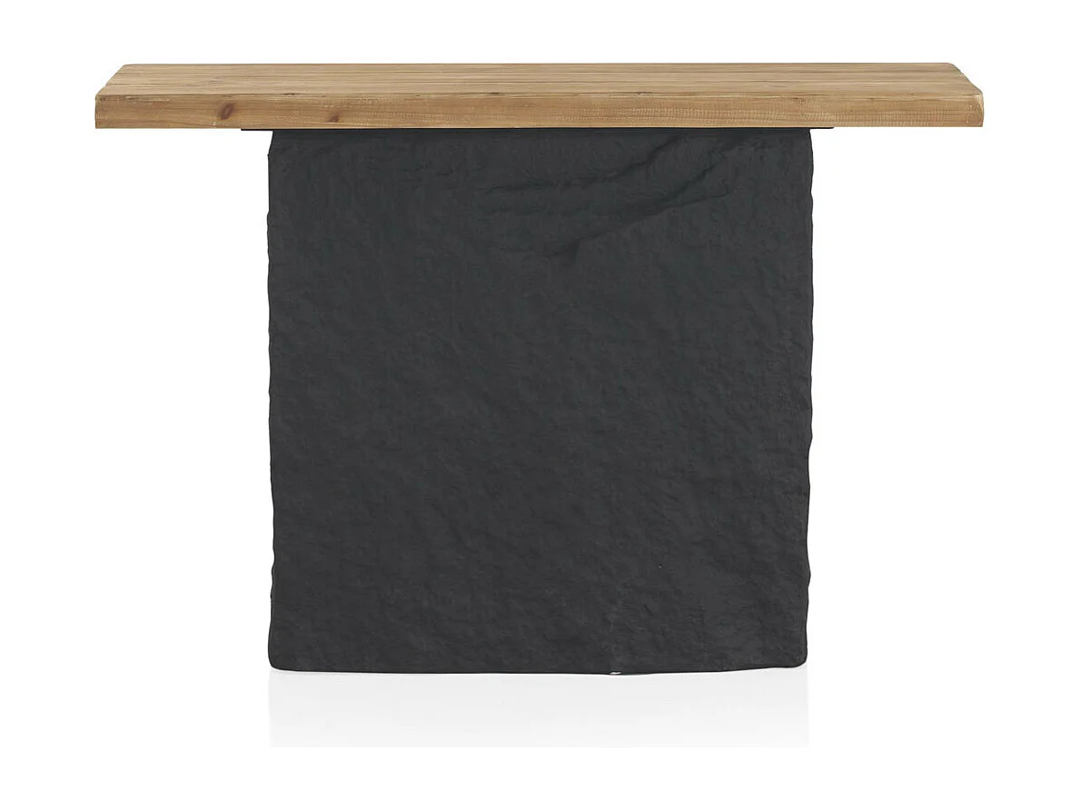 Consola em madeira de abeto e base de resina poli mgo