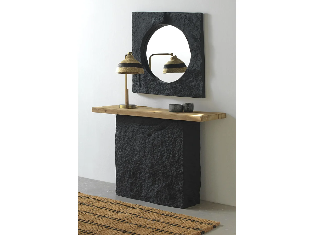 Console en épicéa et socle en polyrésine MgO