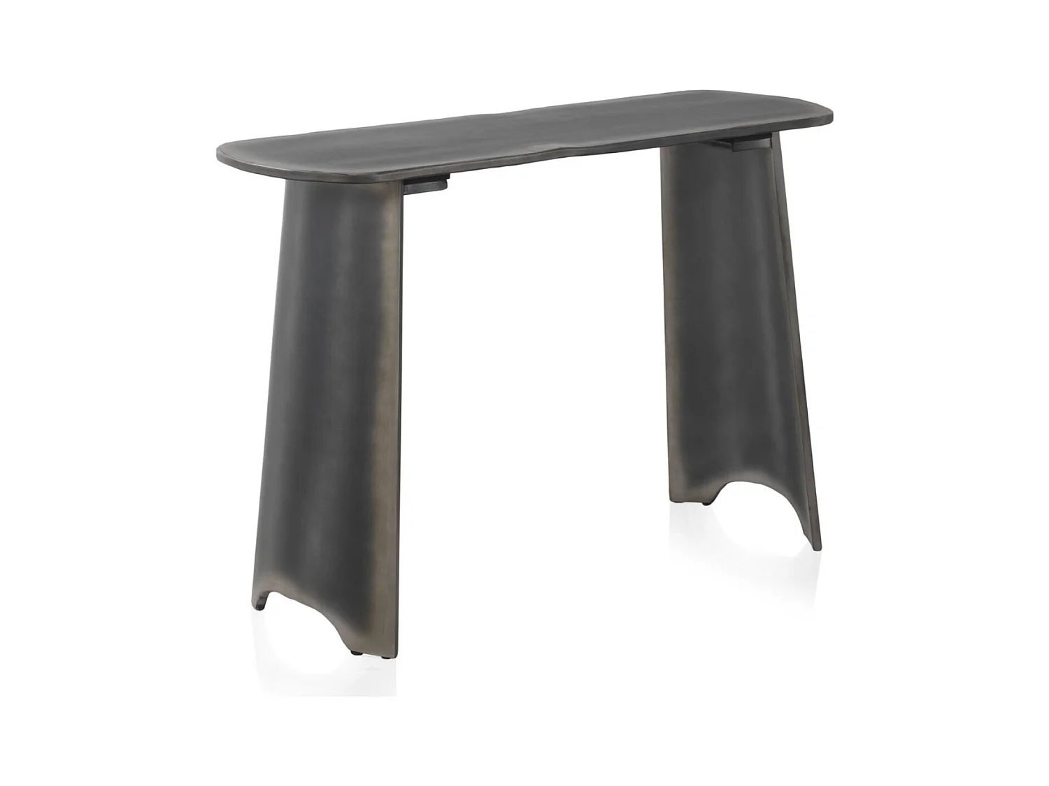 Table console laquée en couleur métallique