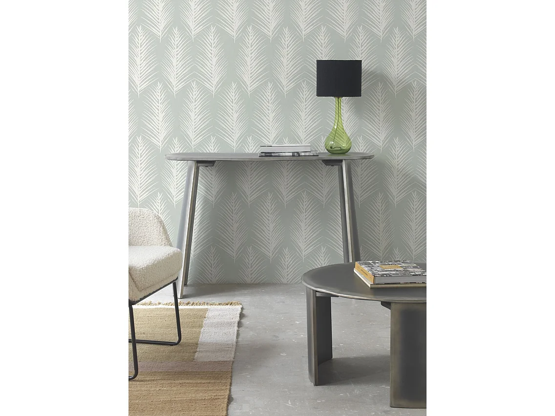 Table console laquée en couleur métallique