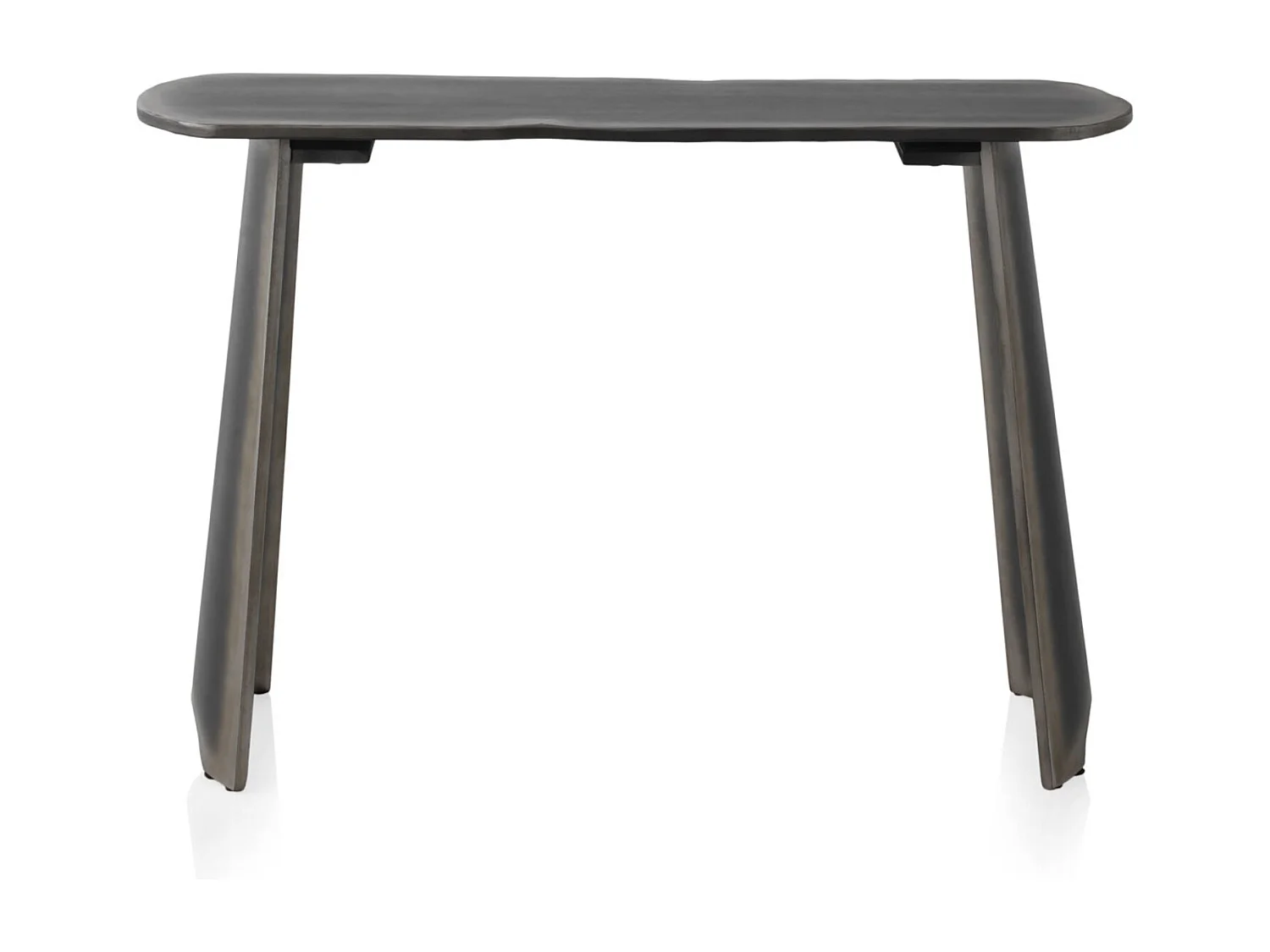 Table console laquée en couleur métallique