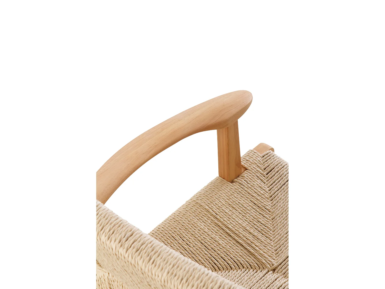 pack 4 sillones madera de hevea con asiento y respaldo trenzado