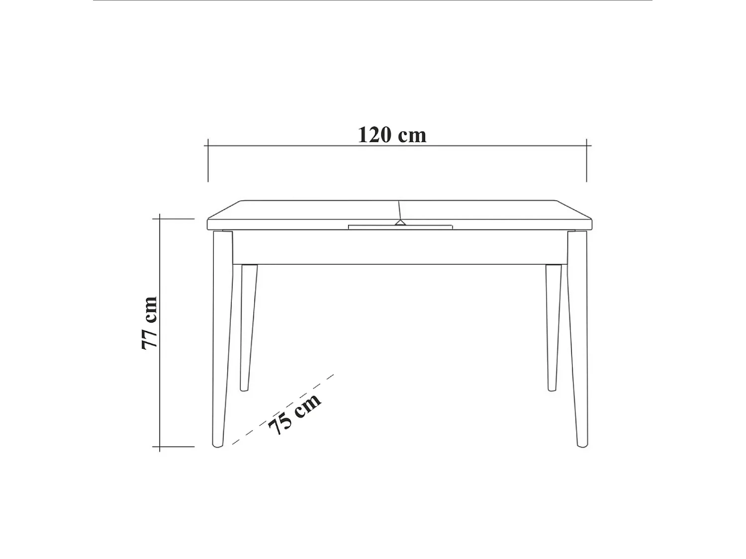 Table extensible bois - max 6 personnes SANTI