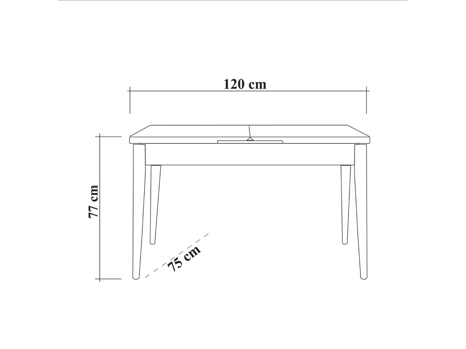 Table extensible bois - max 6 personnes SANTI