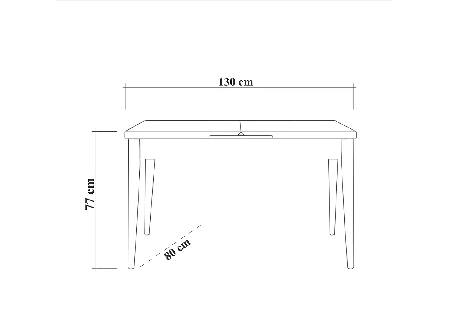 Table extensible bois foncé - Max 6 personnes DYNIA