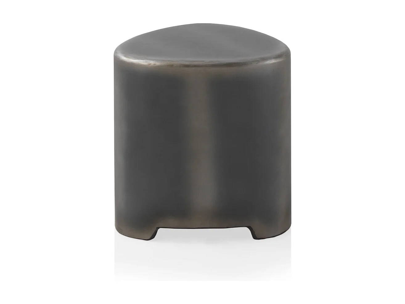 Sgabello laccato in colore metallizzato