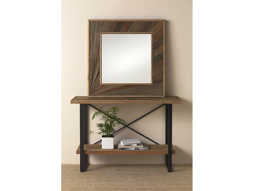 Quadratischer Spiegel aus Schi