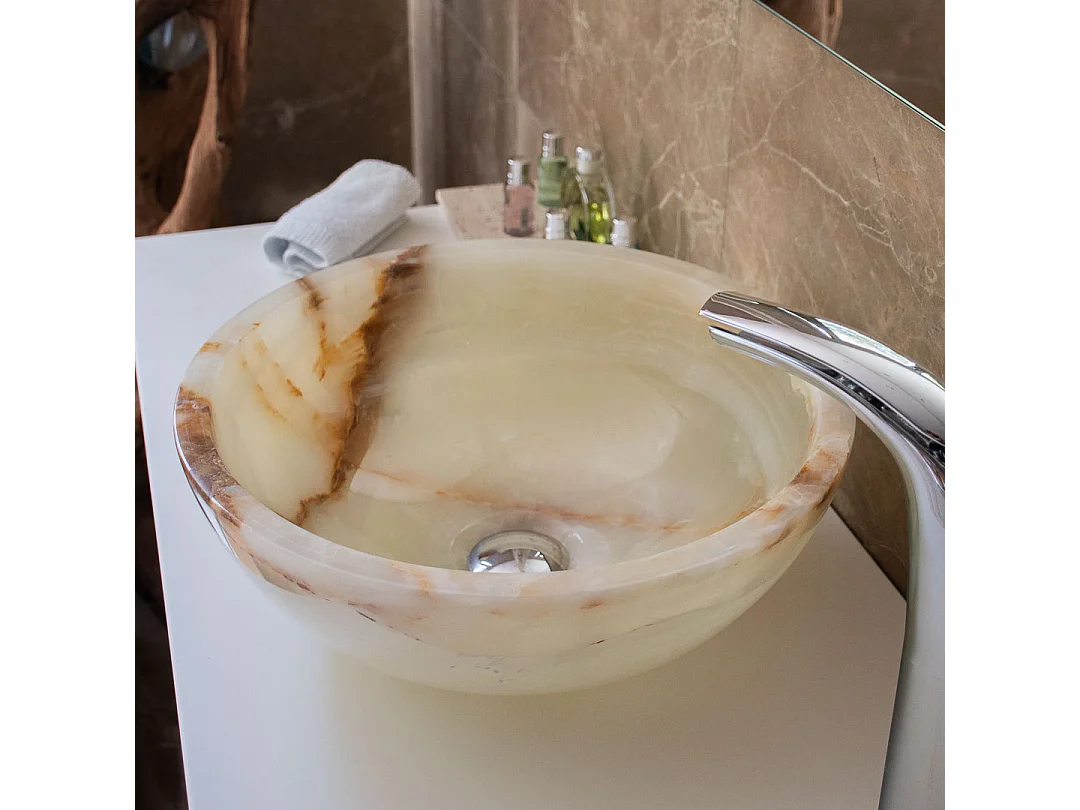 Lavabo de mármol ónix para colocar