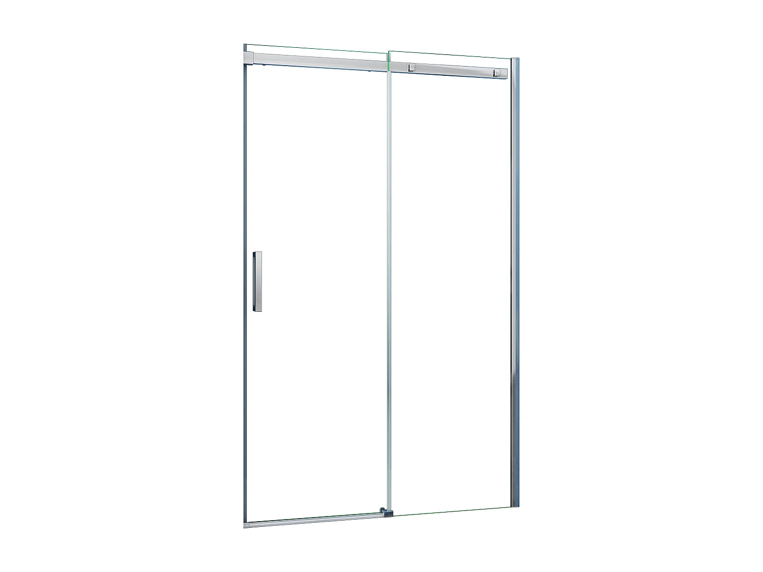 AICA Mampara de Ducha Frontal Corredera,Perfil Cromado,Vidrio Antical 8mm (1460-1500)x1950mm