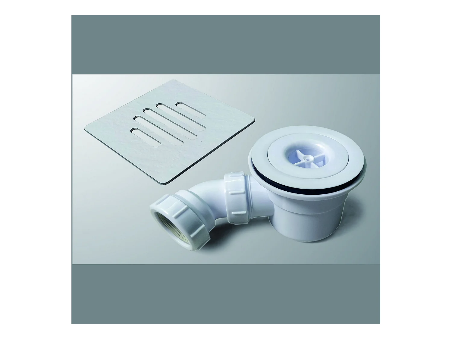 Porta de duche Bater 1 folha Perfil cromado Vidro Anticalcário 6mm (886-916)x1950mm + Base de duche 90x100x3cm textura pizarra + Ralo-AICA