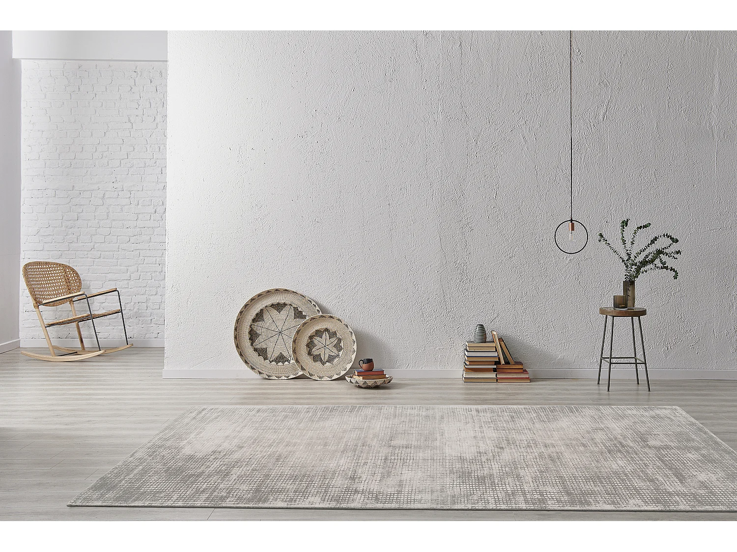 Tapis - Stone 125 Argent 80cm x 150cm