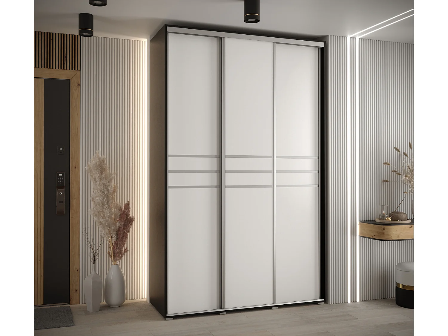 ARMOIRE DAVOS 10 À PORTES COULISSANTES 235,2/150/45 3 portes