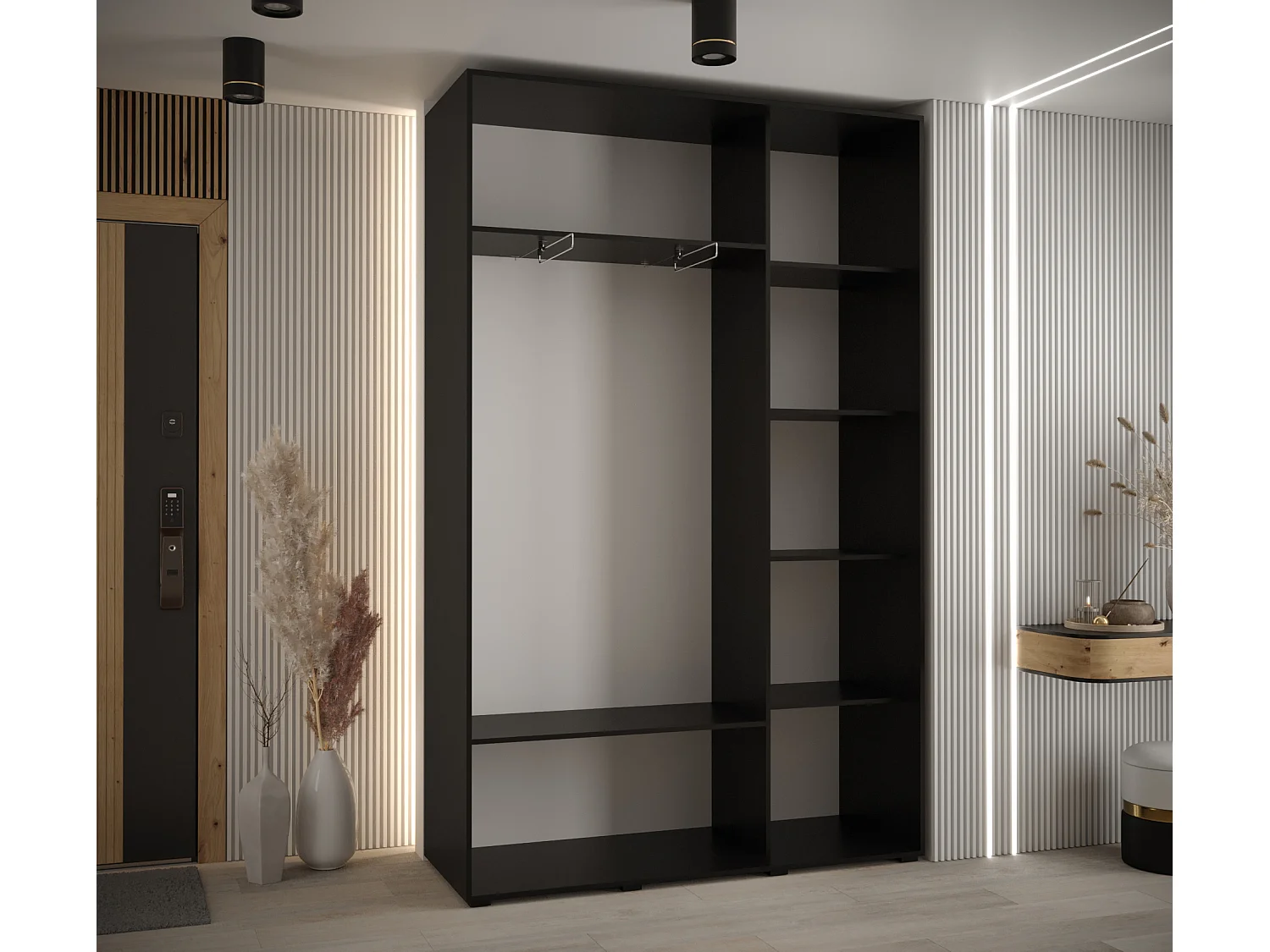 ARMOIRE DAVOS 10 À PORTES COULISSANTES 235,2/150/45 3 portes