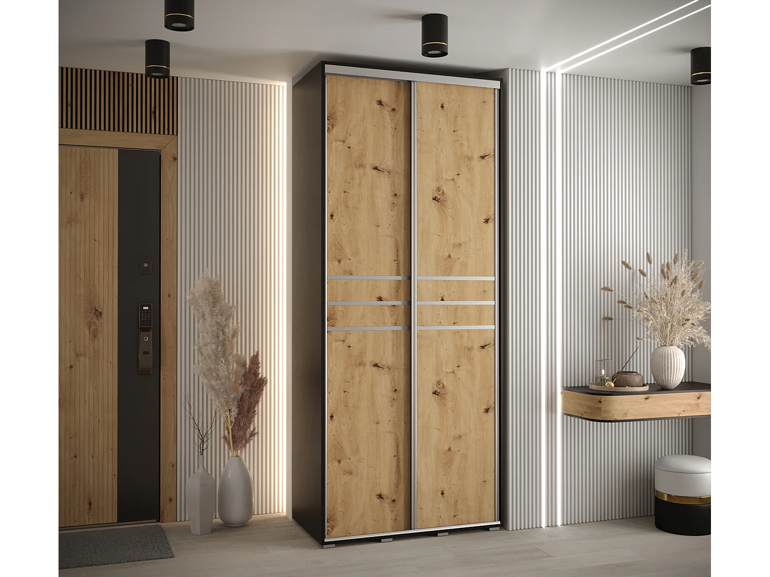 ARMOIRE DAVOS 10 À PORTES COULISSANTES 235,2/120/45 2 portes