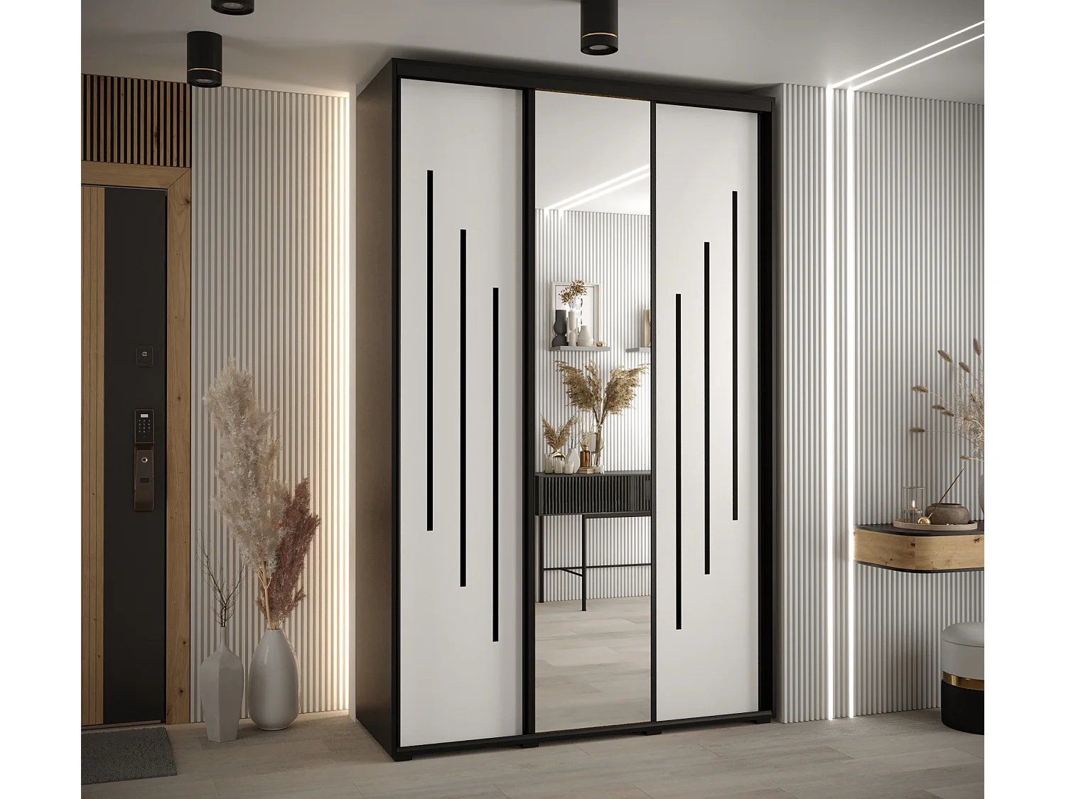 ARMOIRE DAVOS 9 À PORTES COULISSANTES 235,2/160/60 3 portes