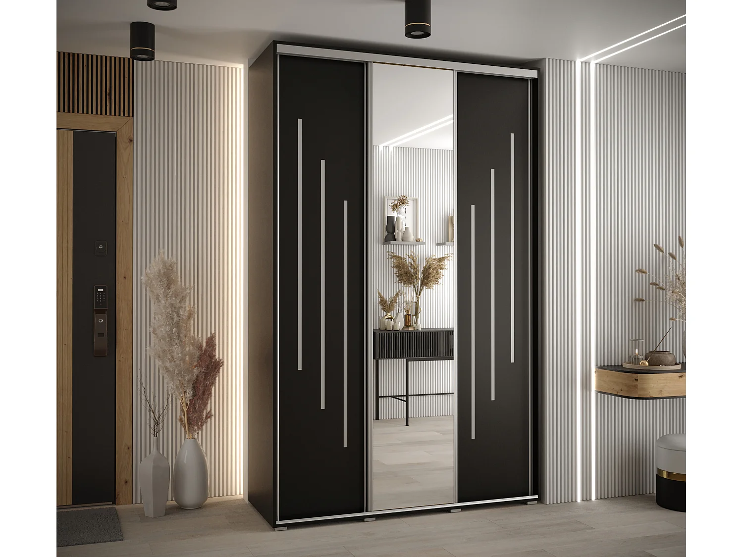 ARMOIRE DAVOS 9 À PORTES COULISSANTES 235,2/150/60 3 portes