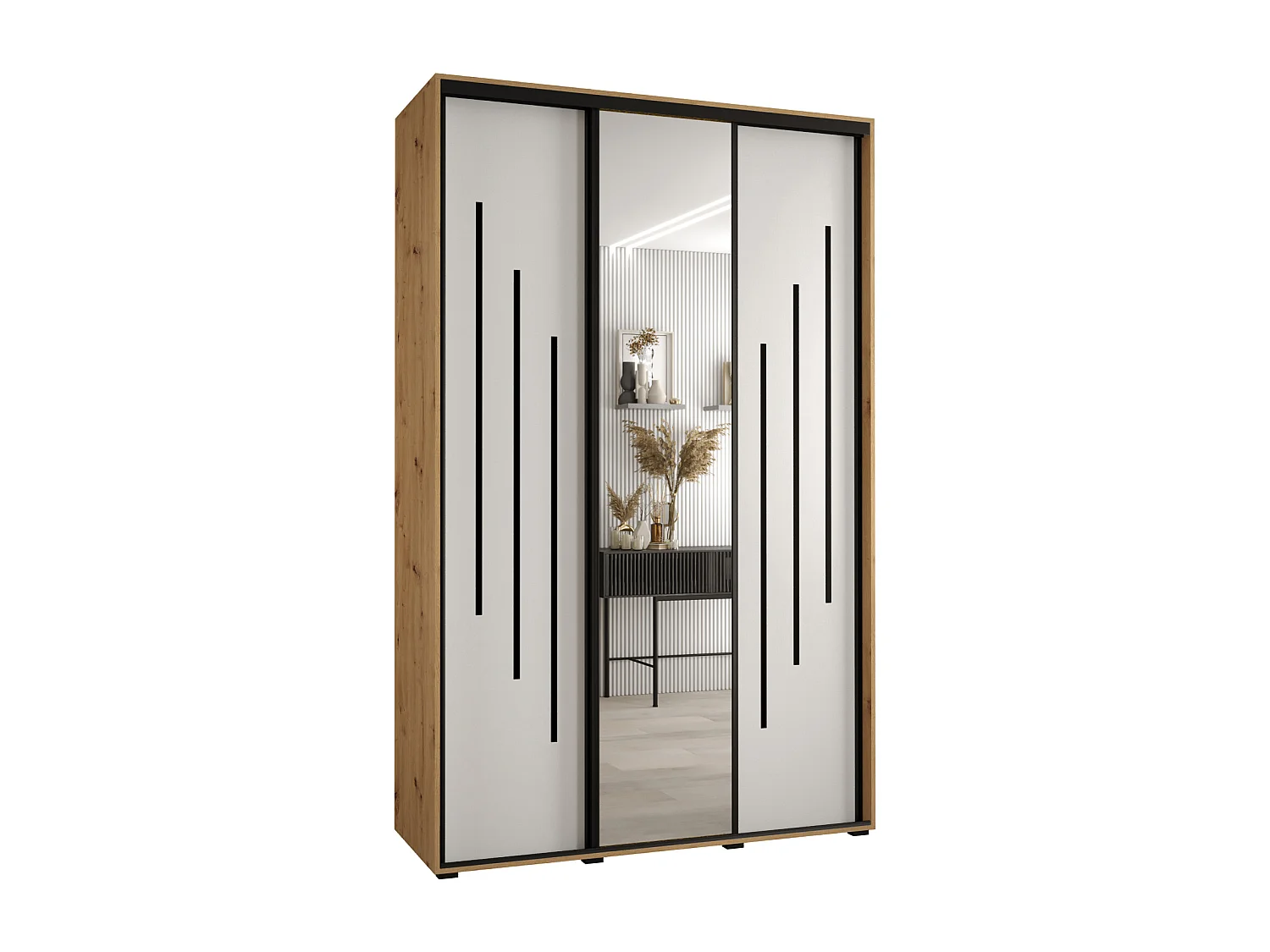 ARMOIRE DAVOS 9 À PORTES COULISSANTES 235,2/160/60 3 portes