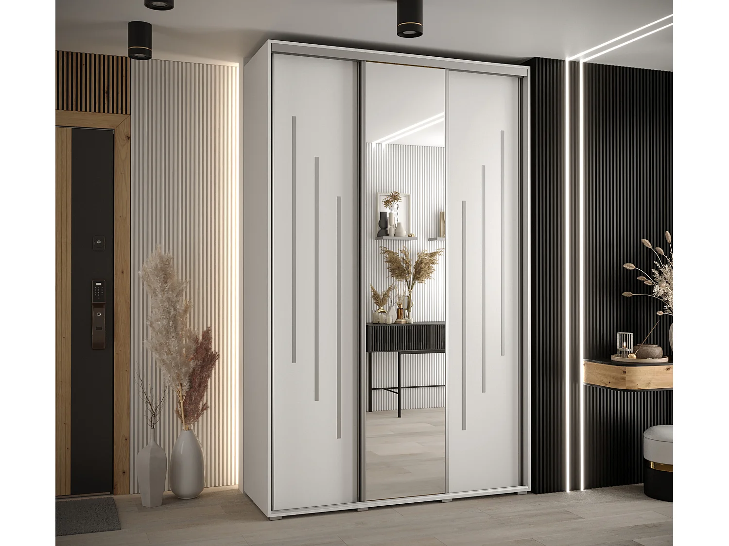 ARMOIRE DAVOS 9 À PORTES COULISSANTES 235,2/150/60 3 portes