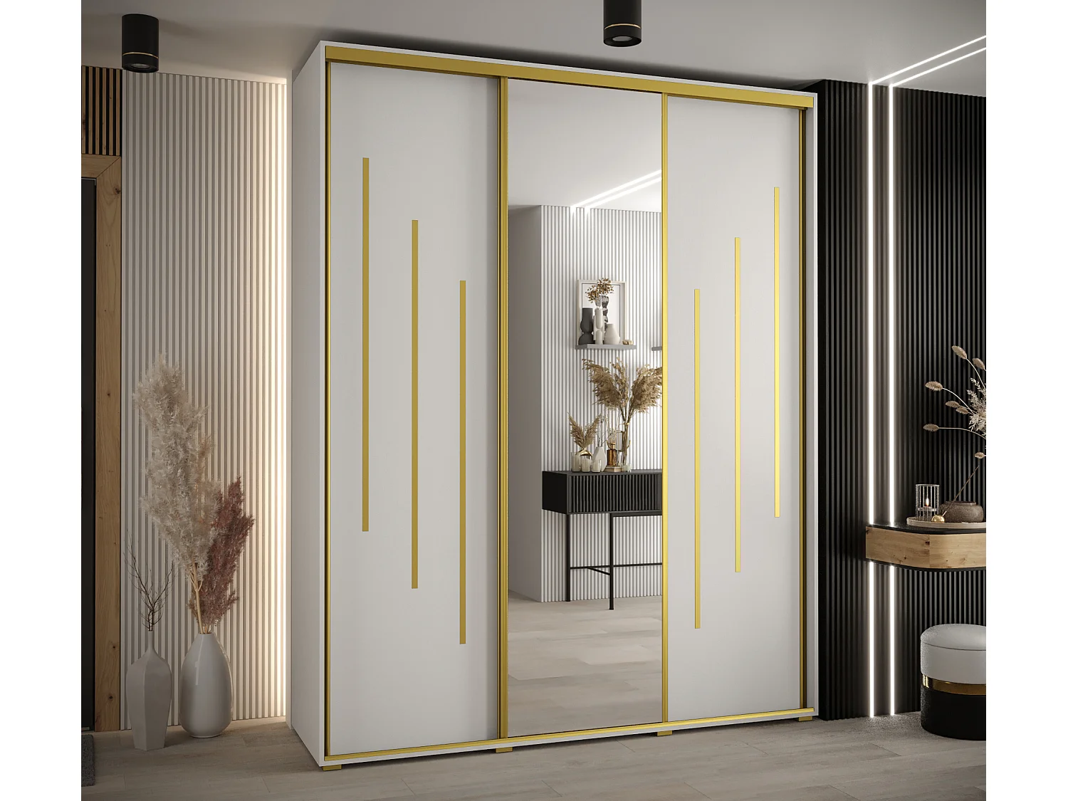 ARMOIRE DAVOS 9 À PORTES COULISSANTES 235,2/200/60 3 portes