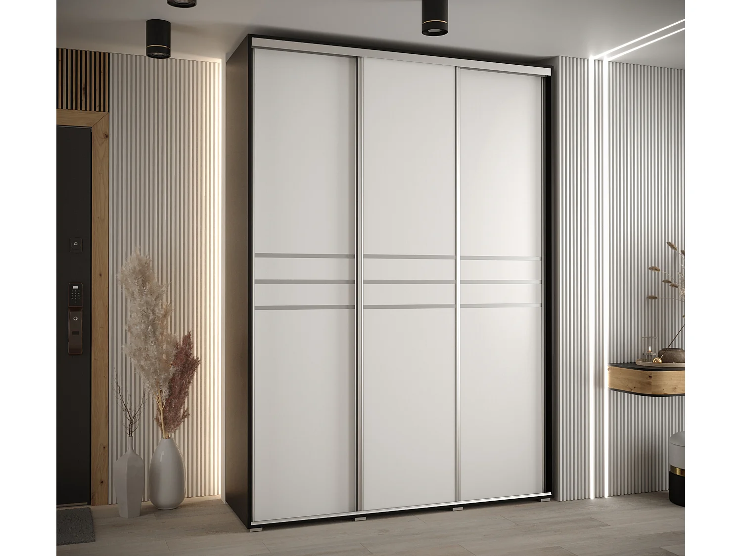 ARMOIRE DAVOS 10 À PORTES COULISSANTES 235,2/170/45 3 portes