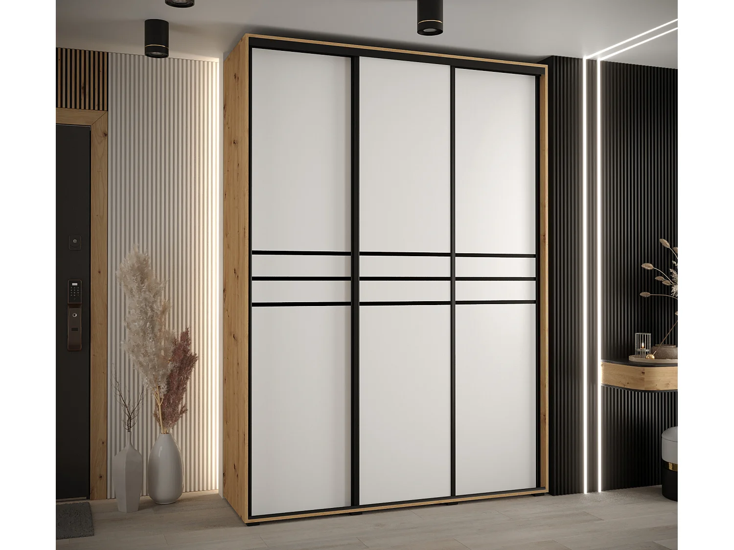 SCHWEBETÜRENSCHRANK 235,2/170/45 3-türig