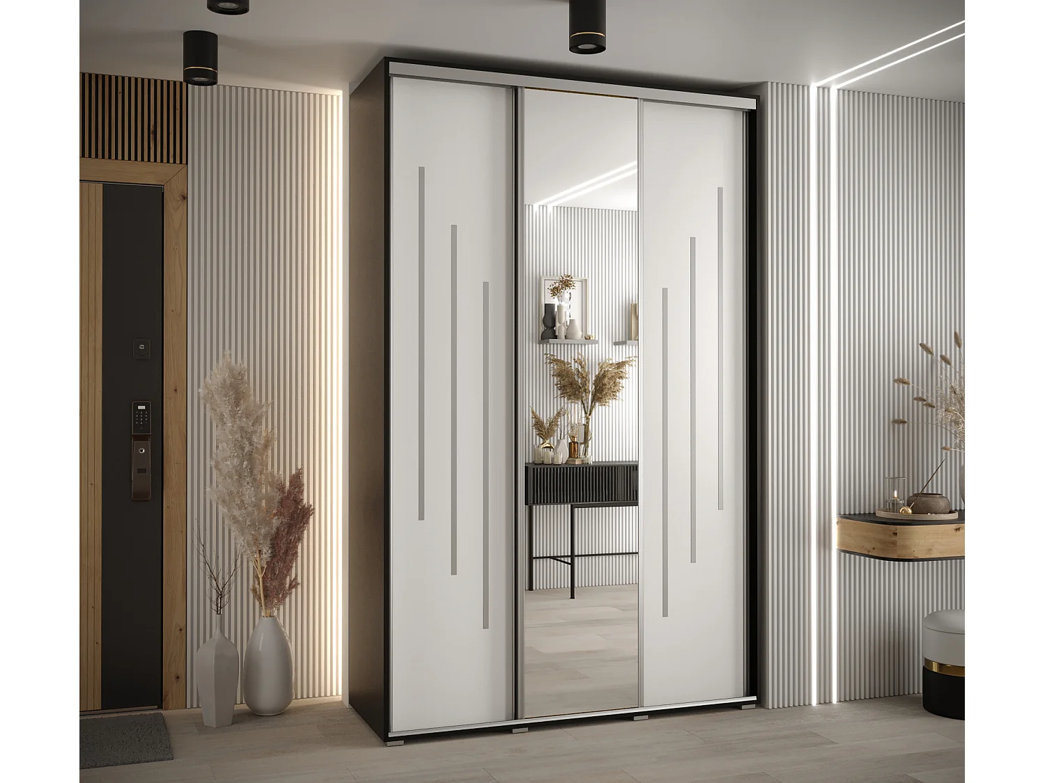 ARMOIRE DAVOS 9 À PORTES COULISSANTES 235,2/160/45 3 portes