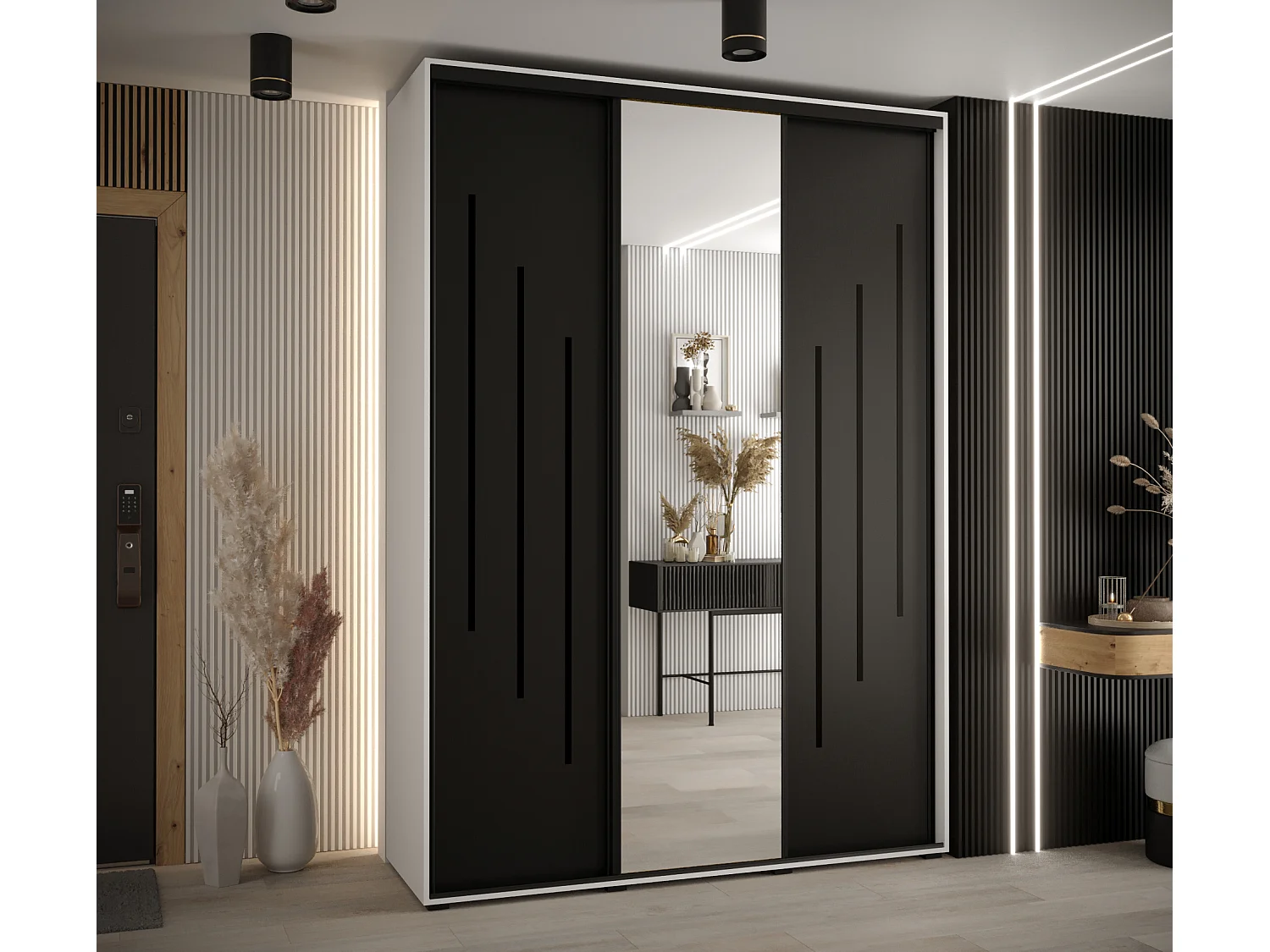 ARMOIRE DAVOS 9 À PORTES COULISSANTES 235,2/170/60 3 portes