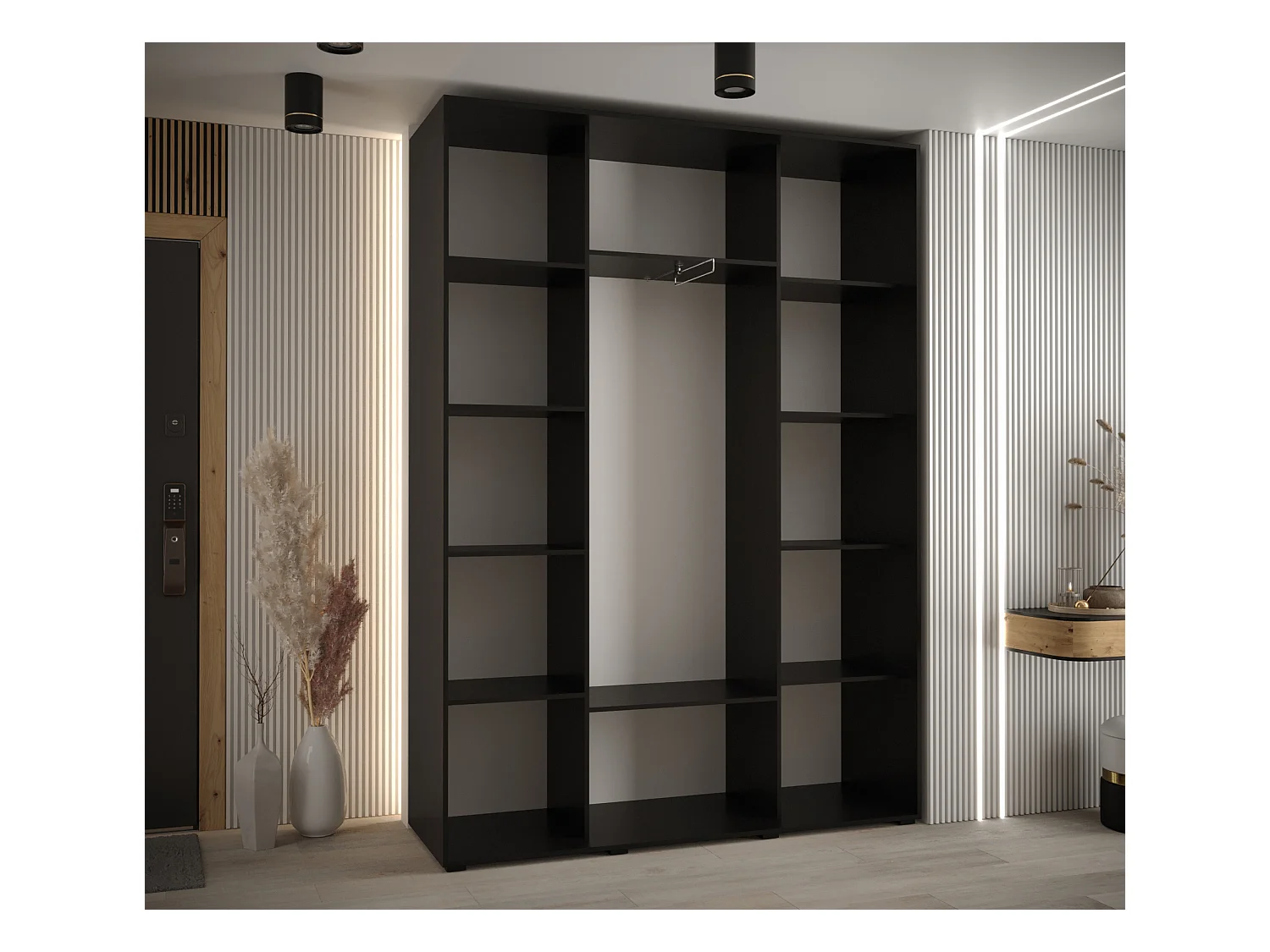 ARMOIRE DAVOS 9 À PORTES COULISSANTES 235,2/170/45 3 portes