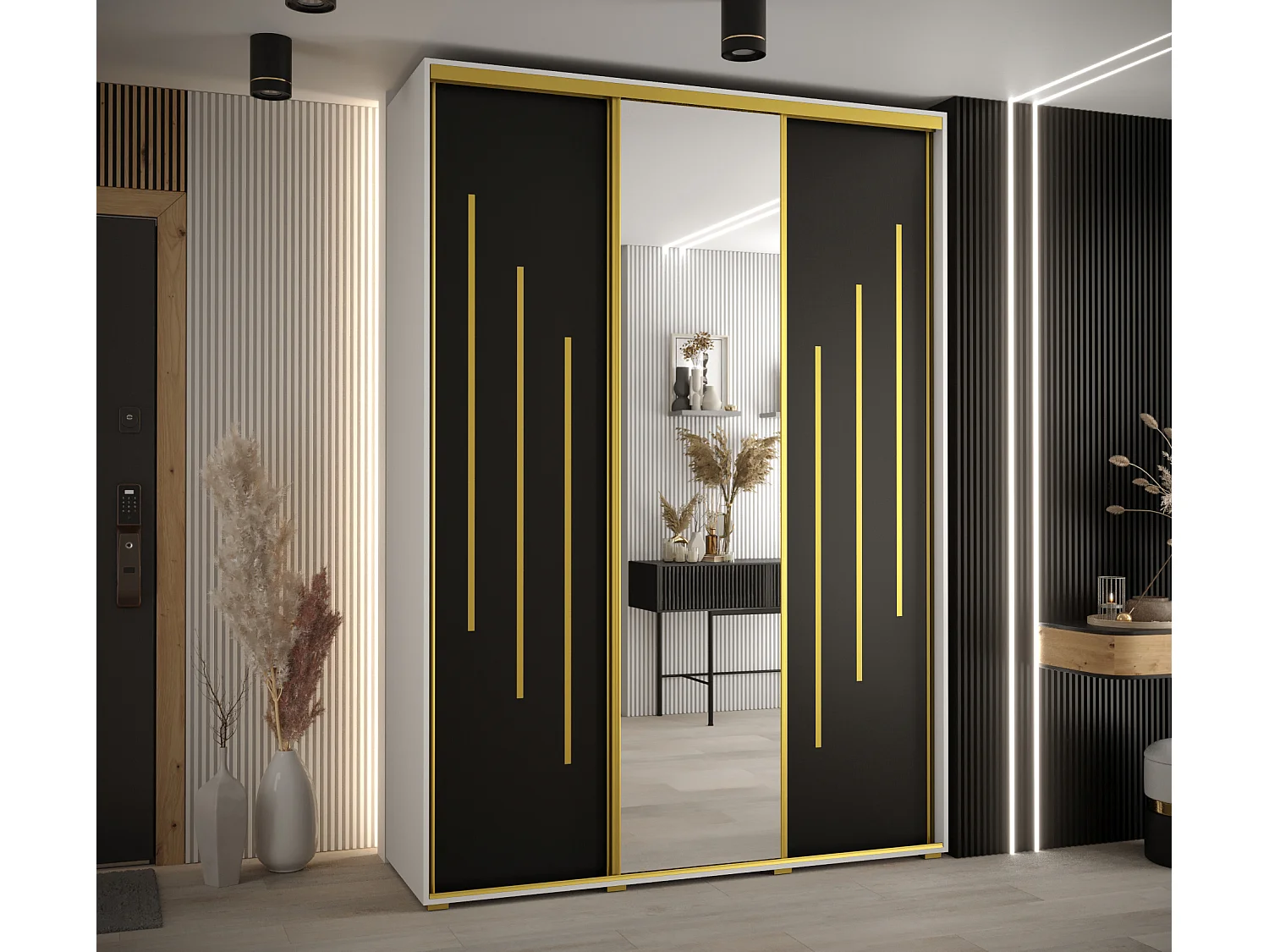 ARMOIRE DAVOS 9 À PORTES COULISSANTES 235,2/180/45 3 portes