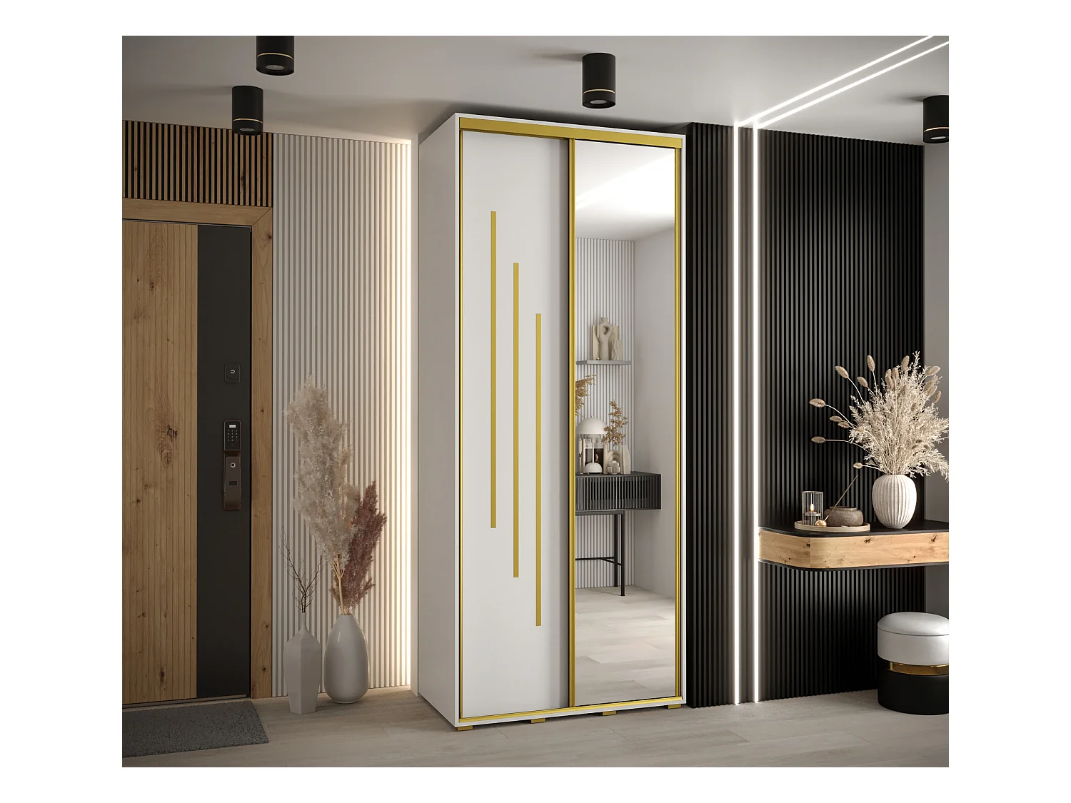 ARMOIRE DAVOS 9 À PORTES COULISSANTES 235,2/100/60 2 portes