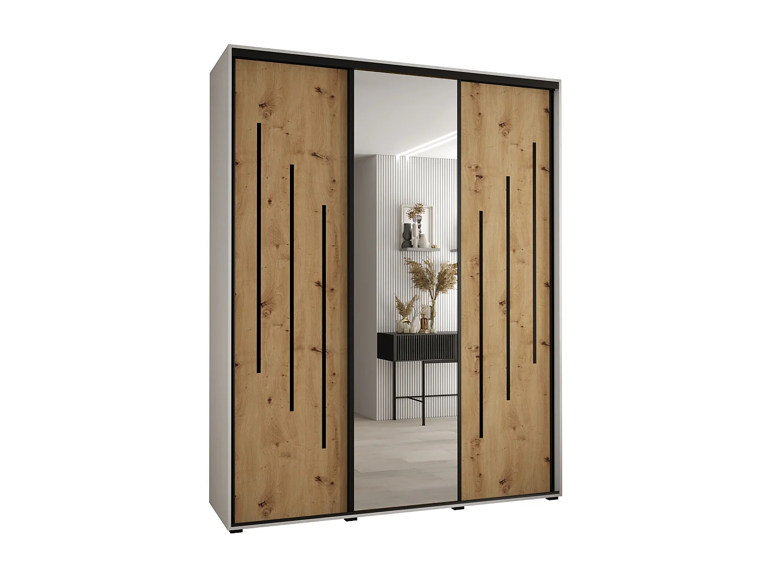 Armadio con ante a battente 235,2/200/60 3-porte