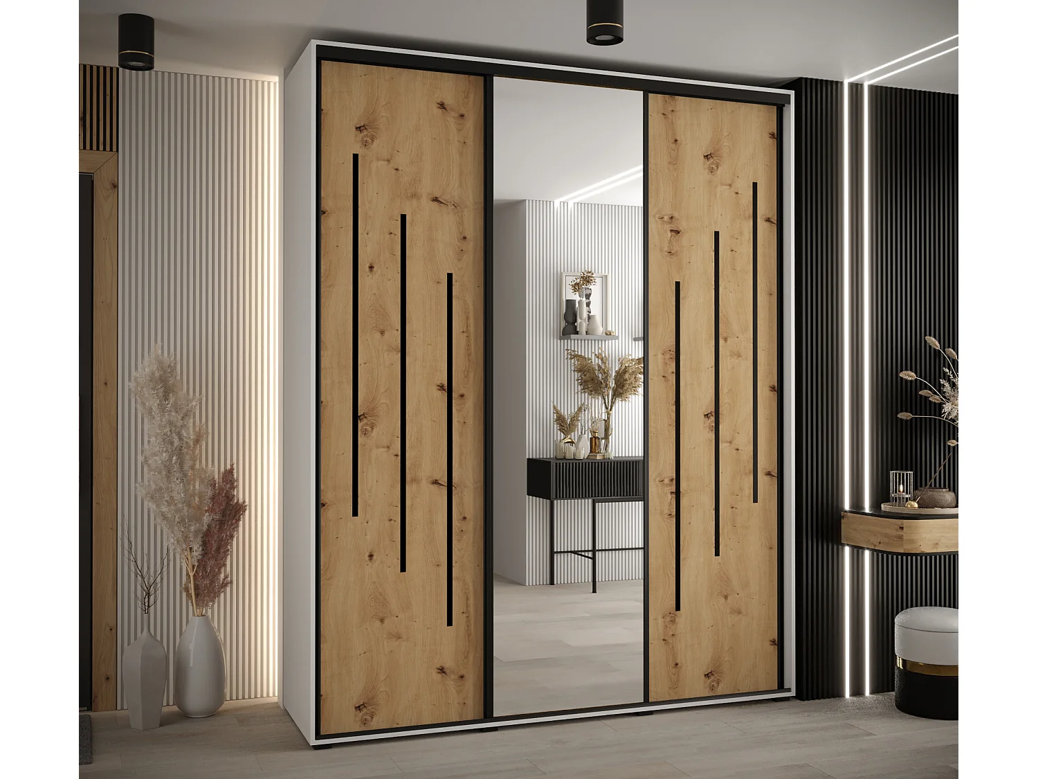 Armadio con ante a battente 235,2/200/60 3-porte