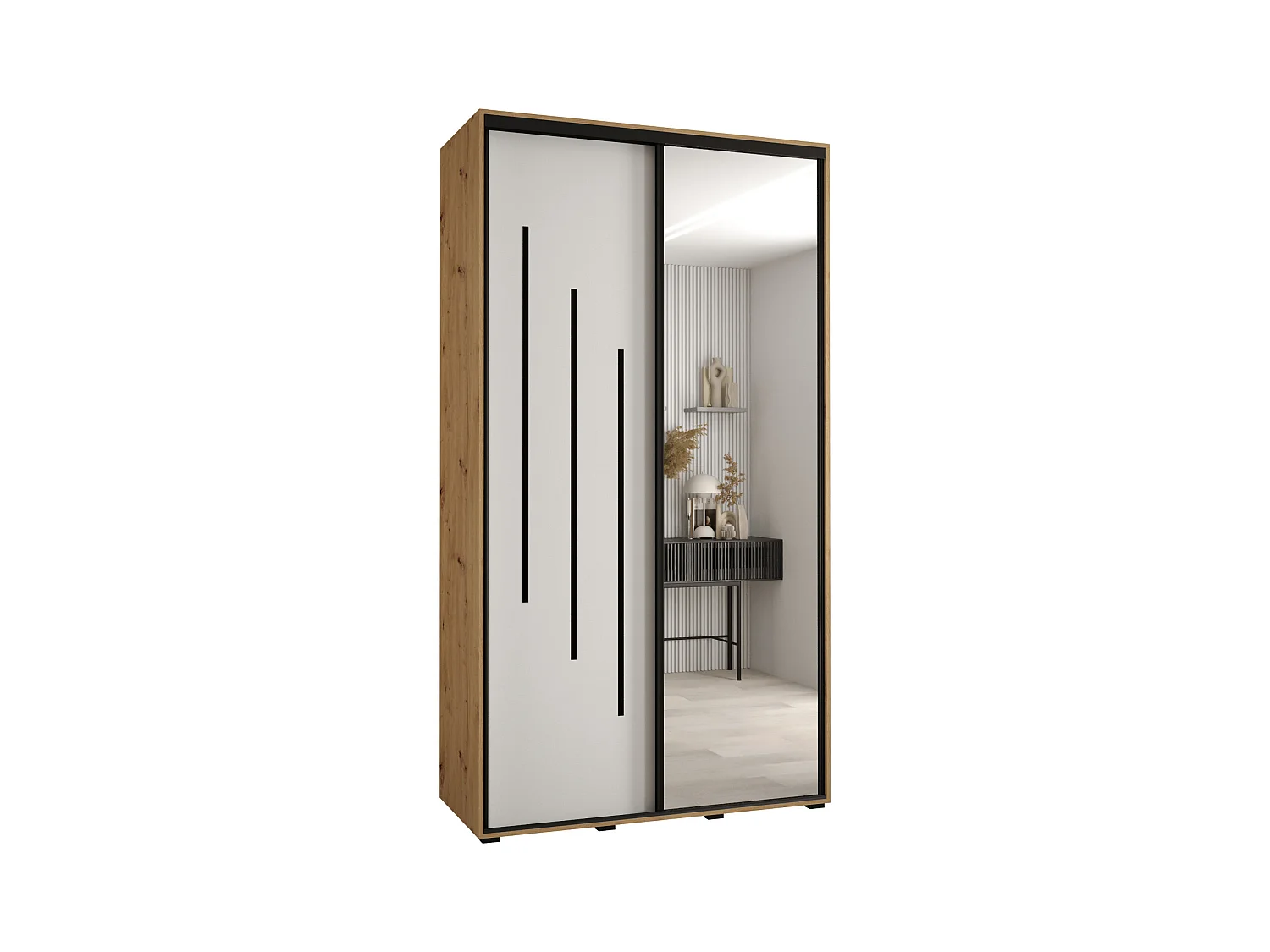 ARMOIRE DAVOS 9 À PORTES COULISSANTES 235,2/130/60 2 portes