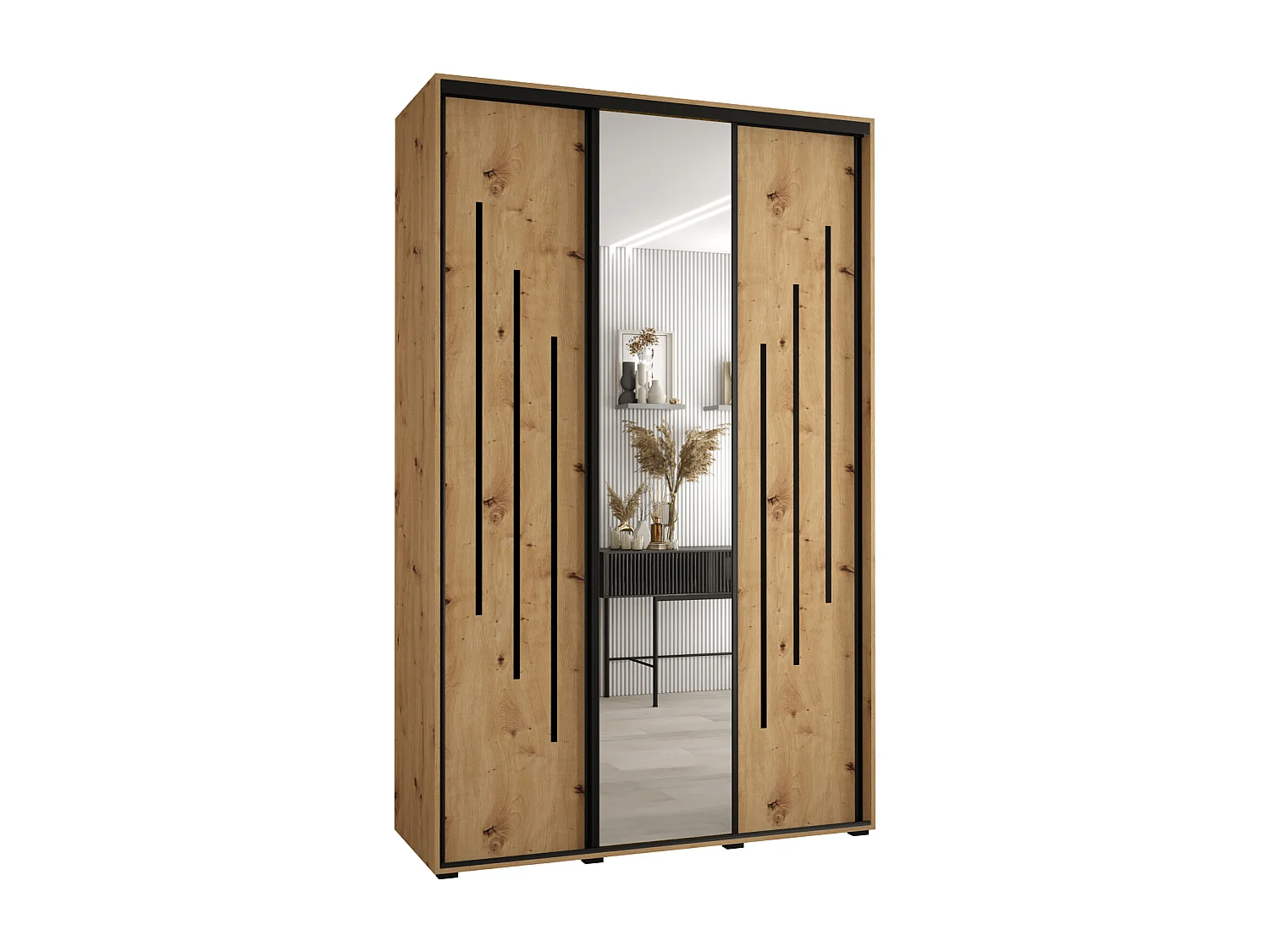 ARMOIRE DAVOS 9 À PORTES COULISSANTES 235,2/160/60 3 portes