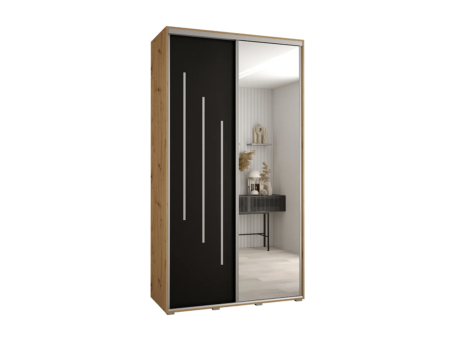 ARMOIRE DAVOS 9 À PORTES COULISSANTES 235,2/140/60 2 portes