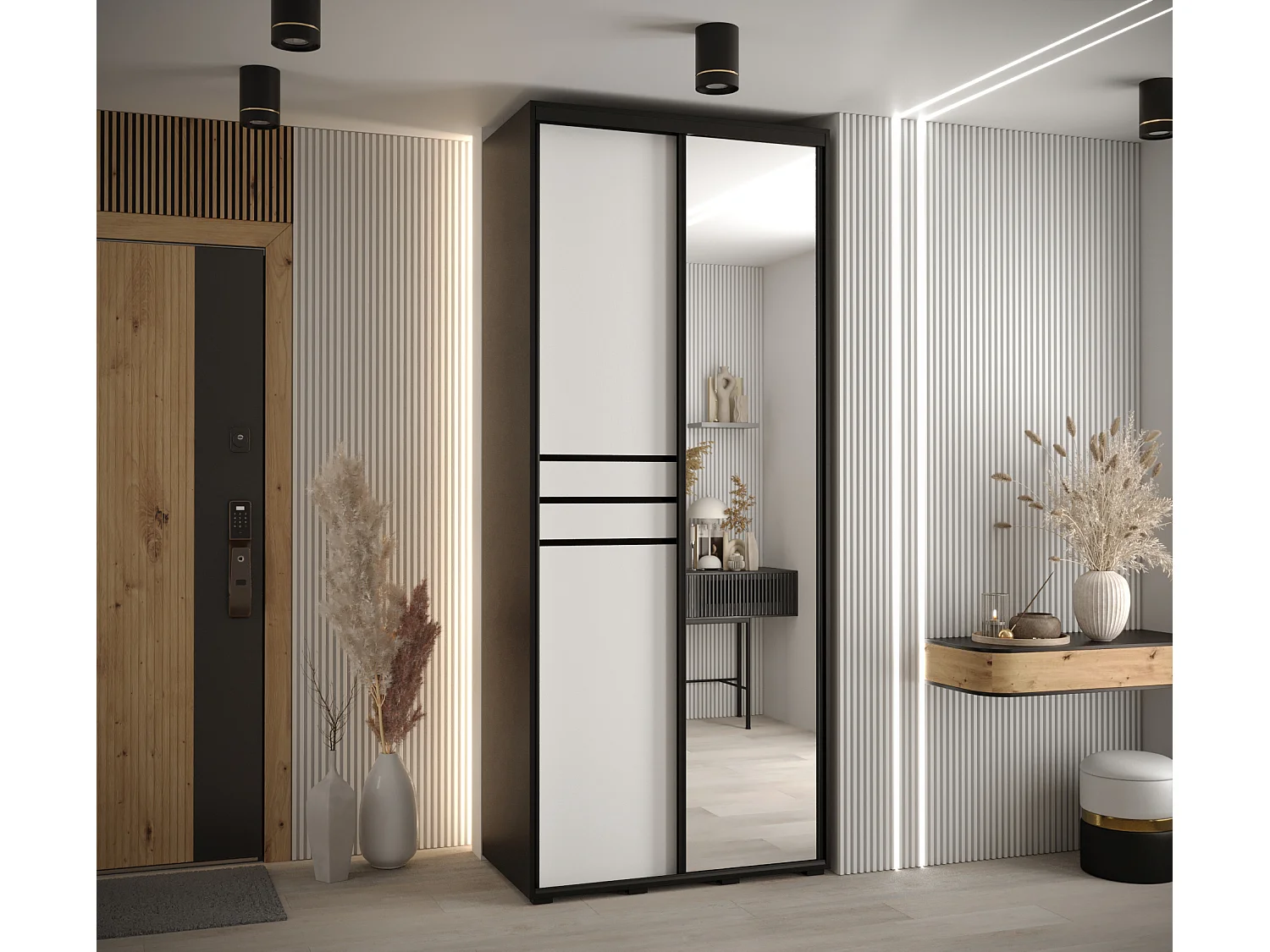 ARMOIRE DAVOS 11 À PORTES COULISSANTES 235,2/120/60 2 portes