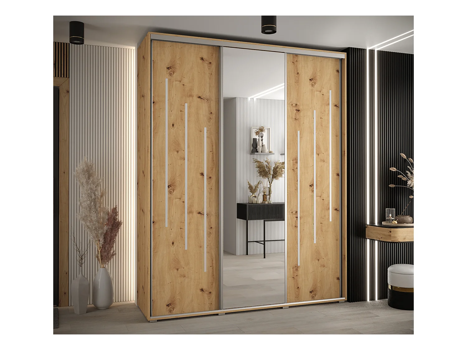 ARMOIRE DAVOS 9 À PORTES COULISSANTES 235,2/200/45 3 portes