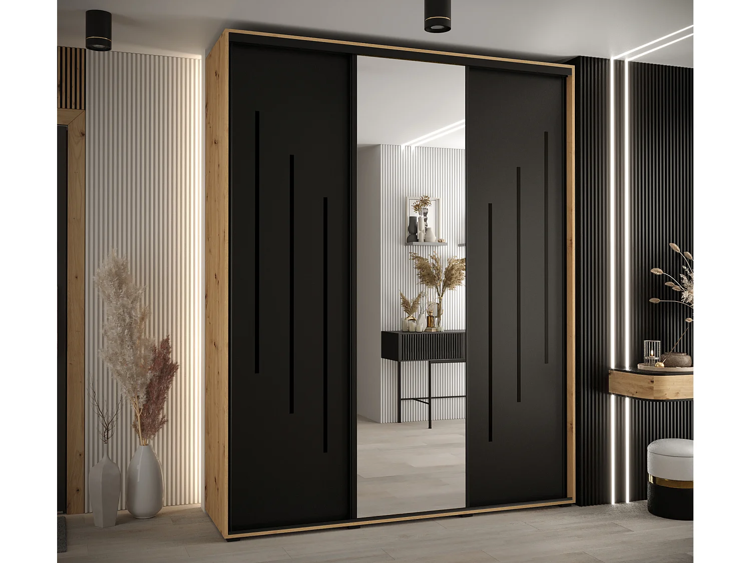 Armadio con ante a battente 235,2/200/60 3-porte