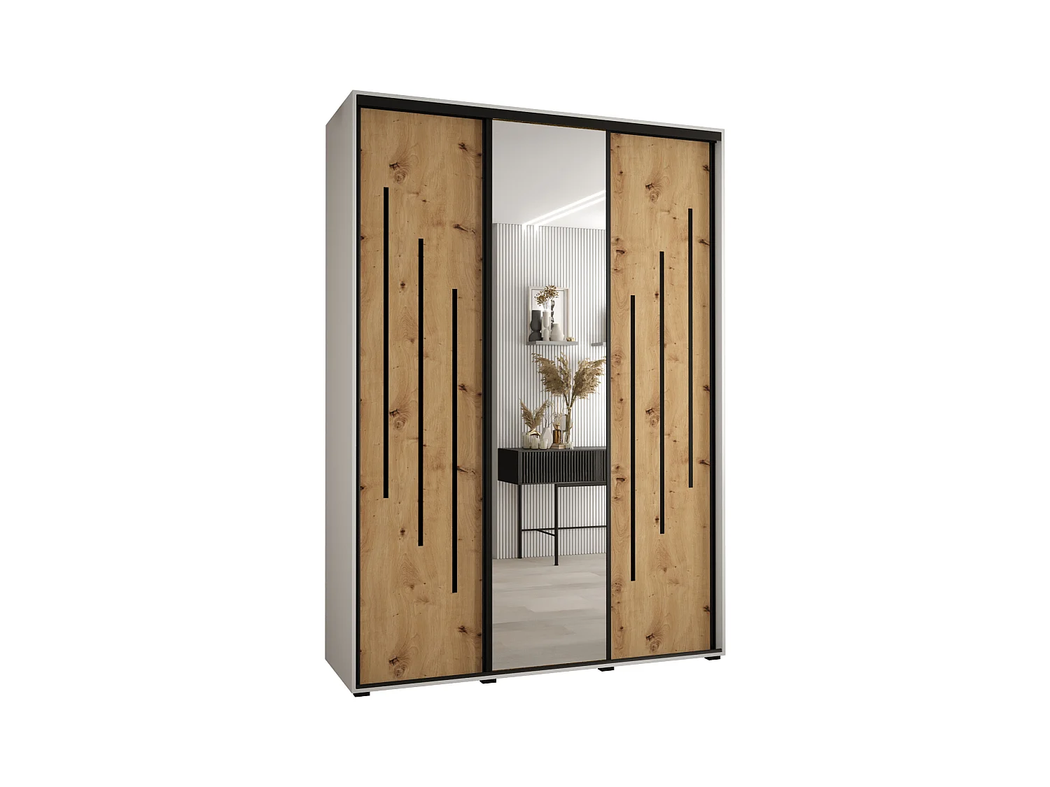 ARMOIRE DAVOS 9 À PORTES COULISSANTES 235,2/170/60 3 portes