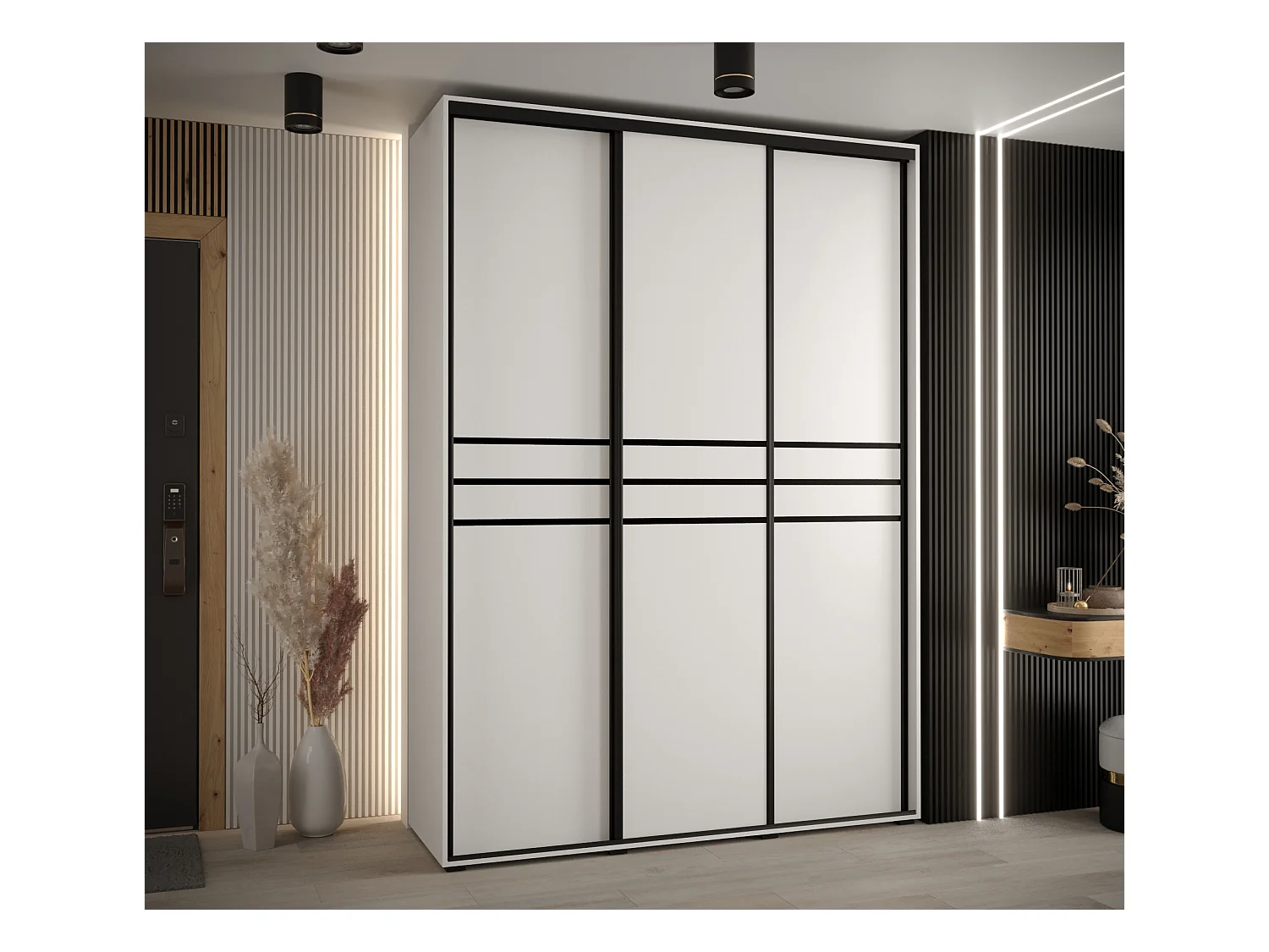 ARMOIRE DAVOS 10 À PORTES COULISSANTES 235,2/170/45 3 portes