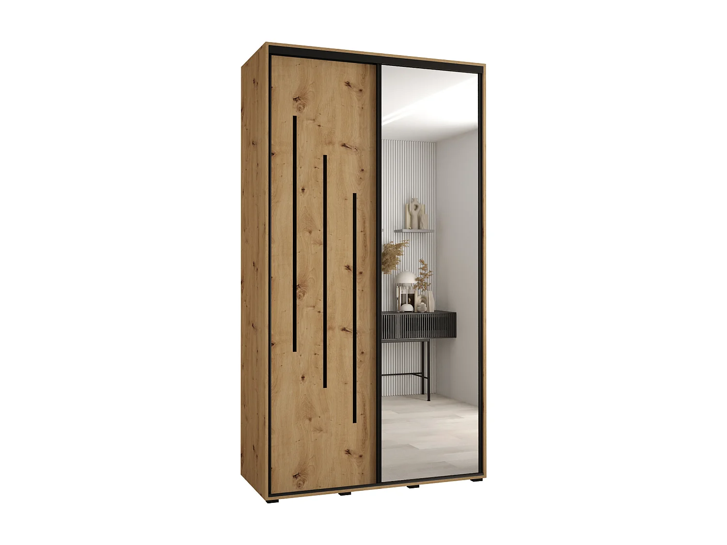 ARMOIRE DAVOS 9 À PORTES COULISSANTES 235,2/130/60 2 portes