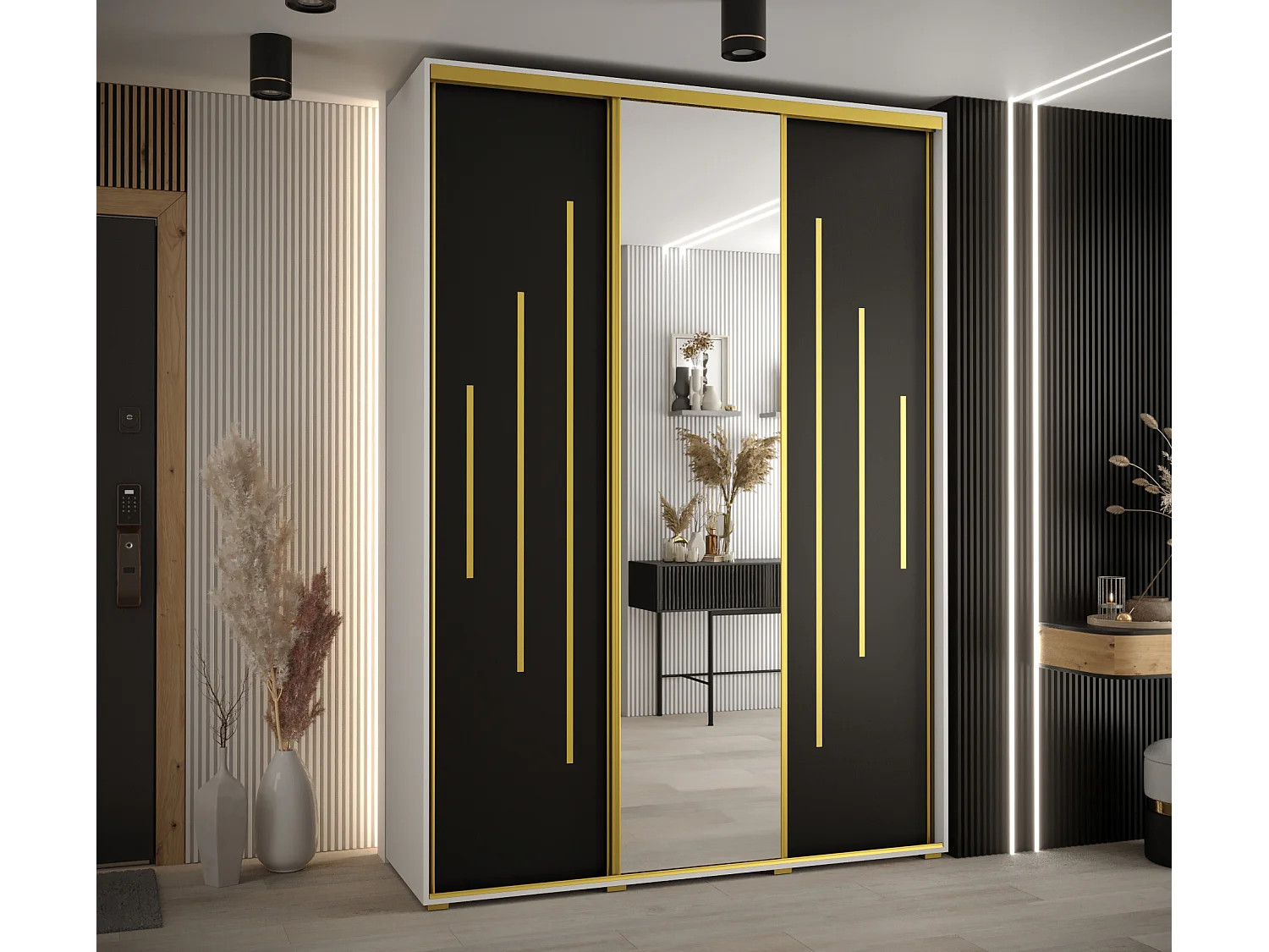 ARMOIRE DAVOS 13 À PORTES COULISSANTES 235,2/200/60 3 portes