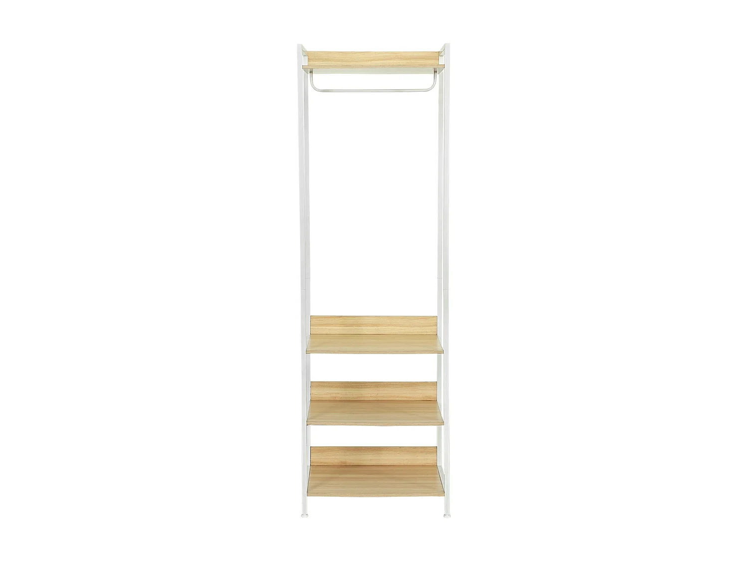 Module dressing blanc avec 1 penderie et 3 étagères. L 60 x P 48 x H 190 cm