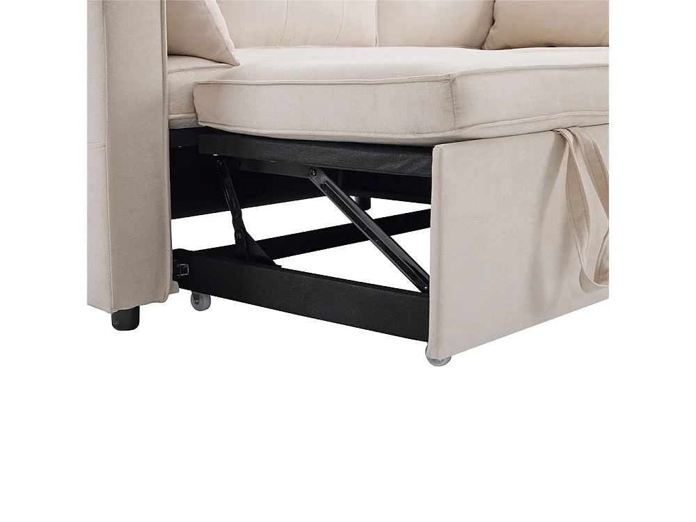 Sofás com função de dormir, sofás em forma de L, móveis estofados, sofás, espreguiçadeiras com suportes para copos,Bege