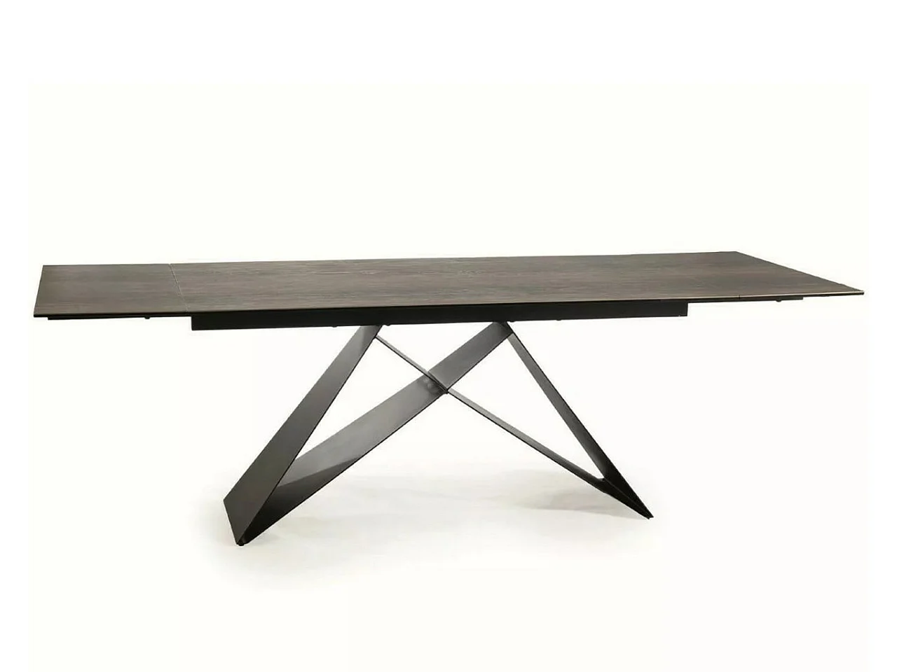 Table à manger design extensible avec plateau en céramique Legno 160-240 cm Holly