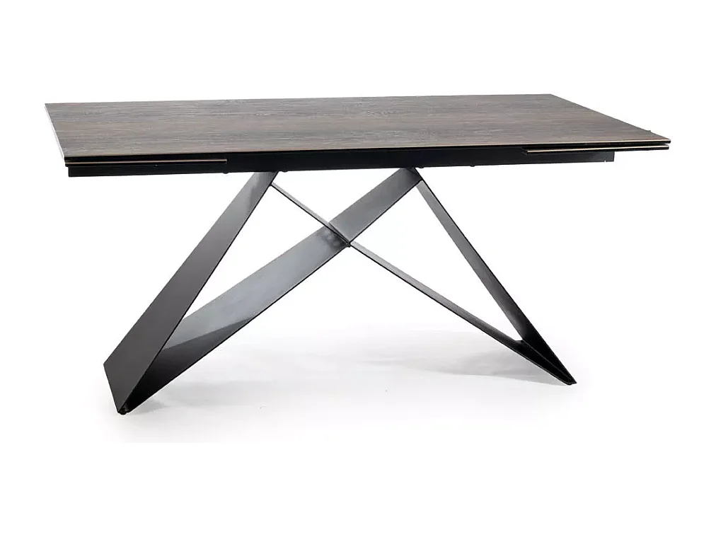 Table à manger design extensible avec plateau en céramique Legno 160-240 cm Holly