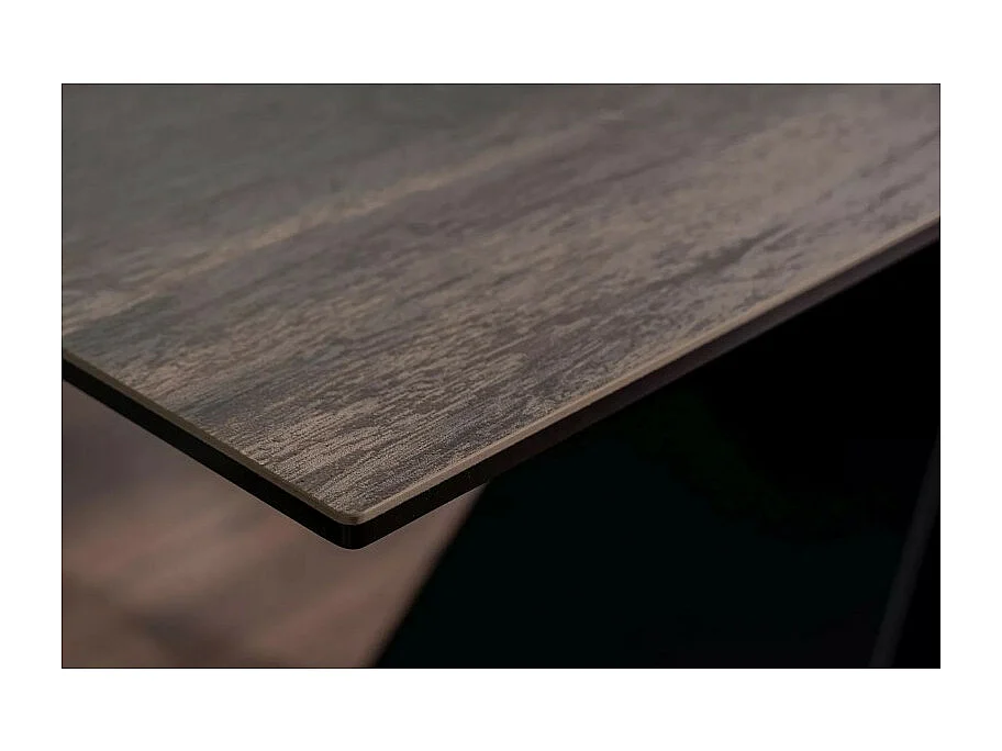 Table à manger design extensible avec plateau en céramique Legno 160-240 cm Holly