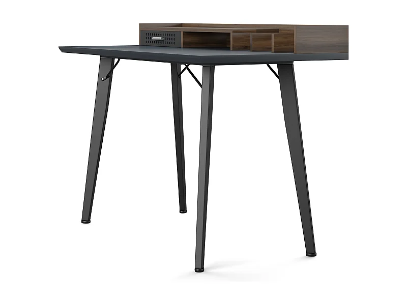 Memphis | Scrivania con 1 cassetto in effetto legno grigio